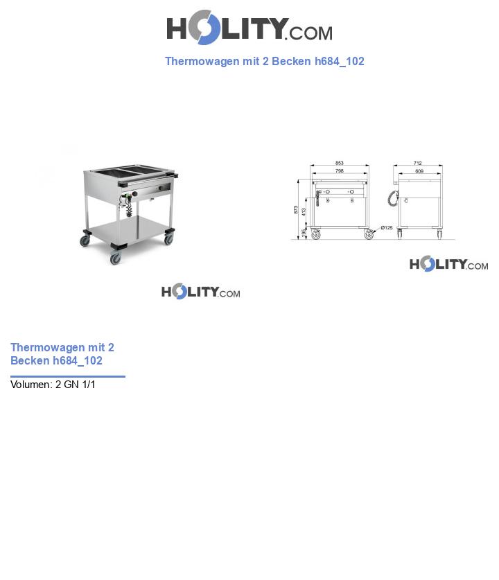 Thermowagen mit 2 Becken h684_102