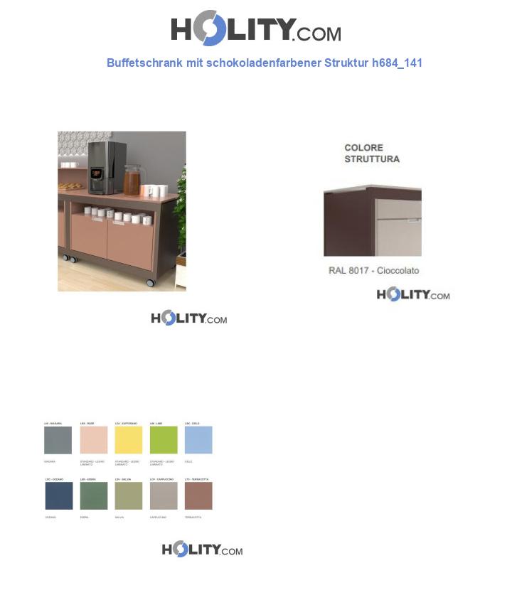 Buffetschrank mit schokoladenfarbener Struktur h684_141
