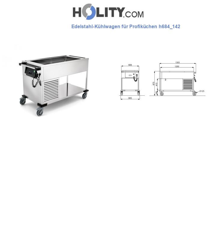 Edelstahl-Kühlwagen für Profiküchen h684_142