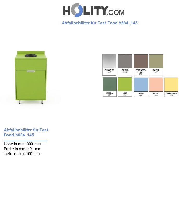 Abfallbehälter für Fast Food h684_145
