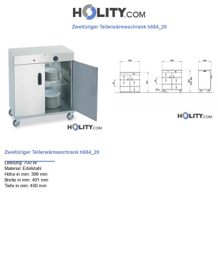 Zweitüriger Tellerwärmeschrank h684_20