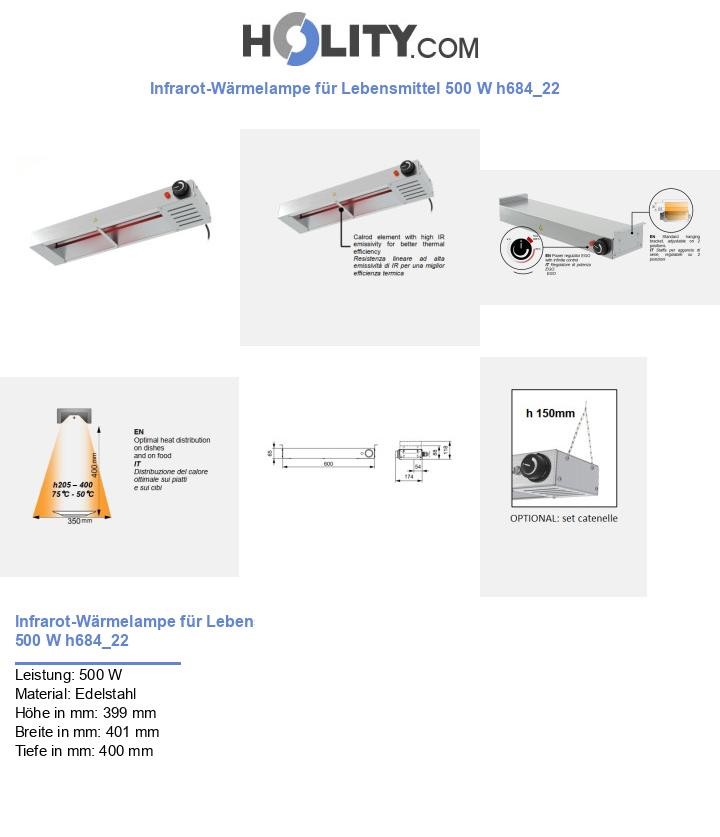 Infrarot-Wärmelampe für Lebensmittel 500 W h684_22
