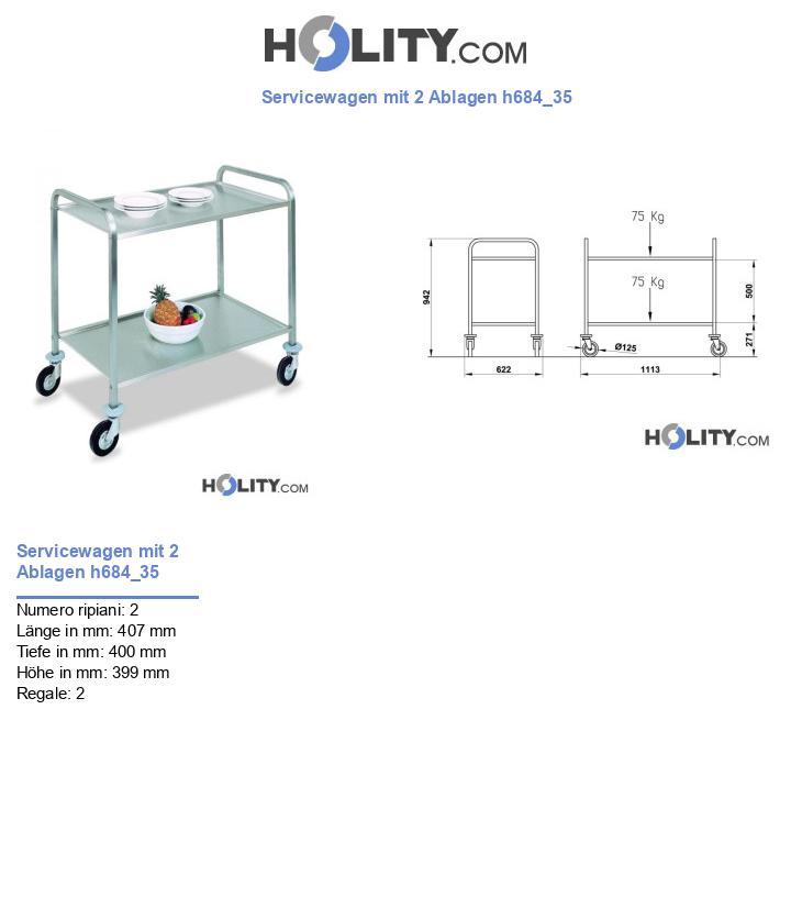 Servicewagen mit 2 Ablagen h684_35