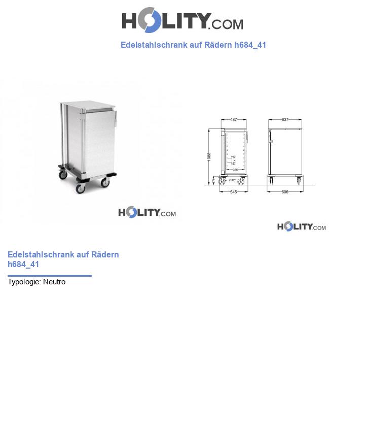 Edelstahlschrank auf Rädern h684_41