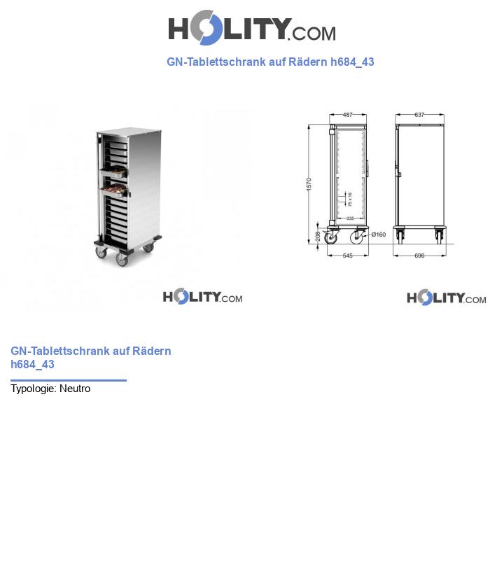 GN-Tablettschrank auf Rädern h684_43