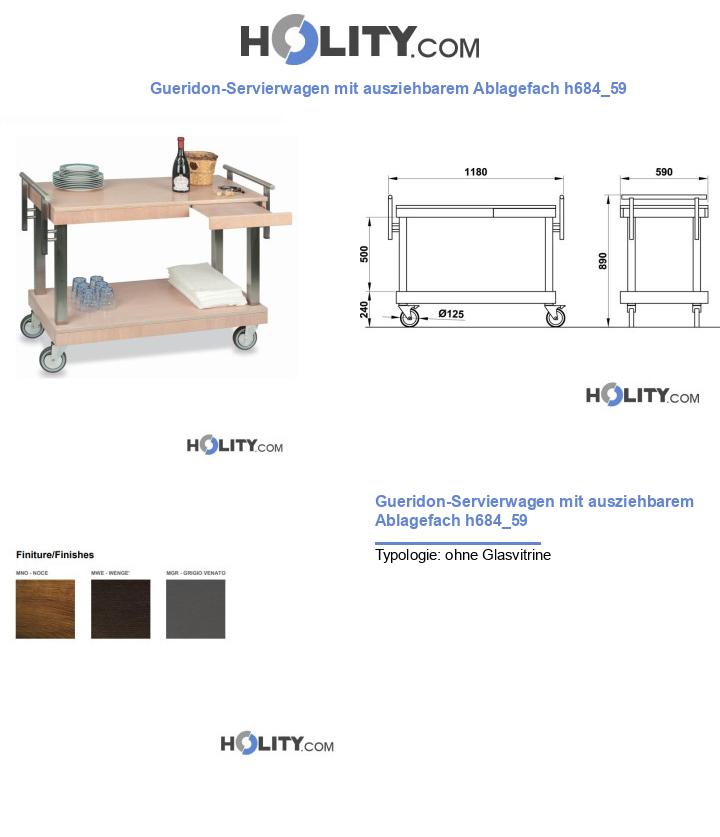 Gueridon-Servierwagen mit ausziehbarem Ablagefach h684_59