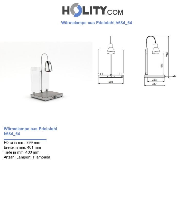 Wärmelampe aus Edelstahl h684_64