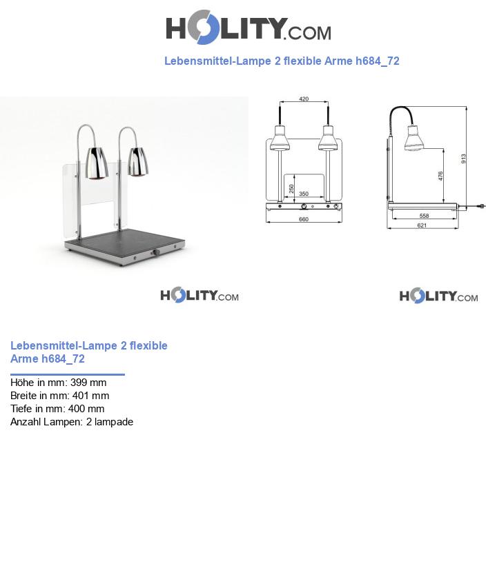 Lebensmittel-Lampe 2 flexible Arme h684_72