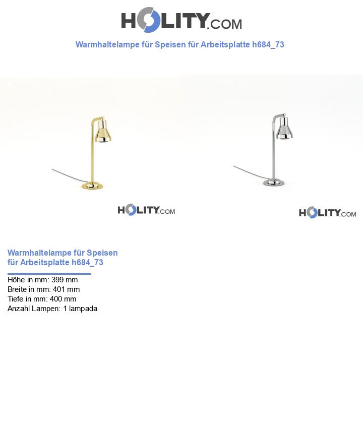 Warmhaltelampe für Speisen für Arbeitsplatte h684_73