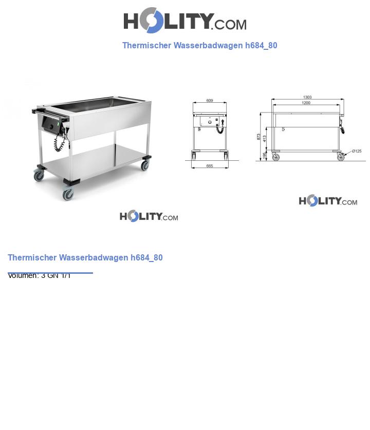 Thermischer Wasserbadwagen h684_80