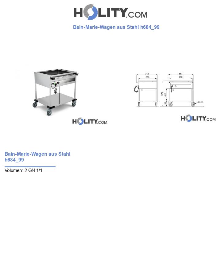 Bain-Marie-Wagen aus Stahl h684_99