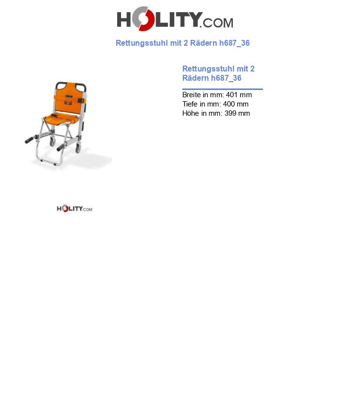 Rettungsstuhl mit 2 Rädern h687_36