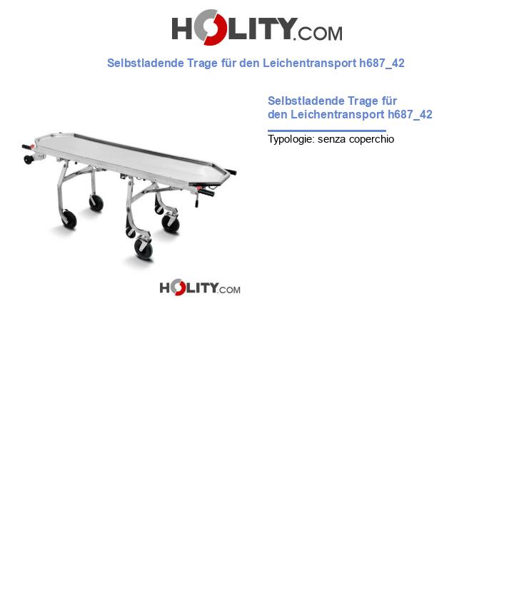 Selbstladende Trage für den Leichentransport h687_42