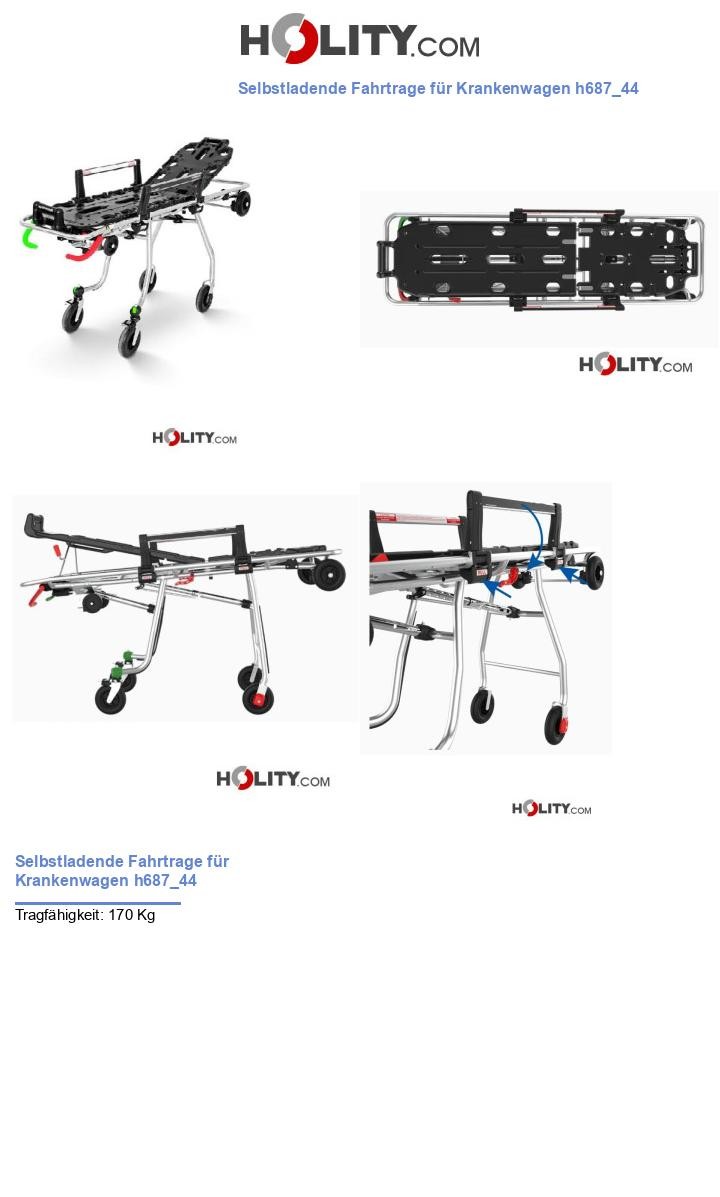 Selbstladende Fahrtrage für Krankenwagen h687_44