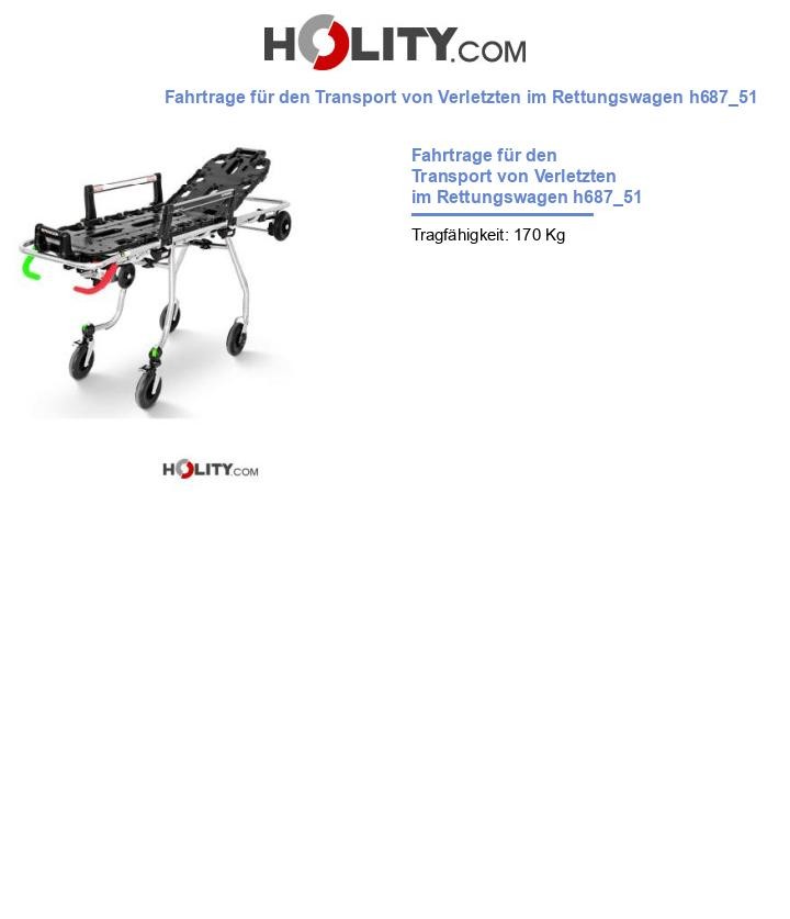 Fahrtrage für den Transport von Verletzten im Rettungswagen h687_51