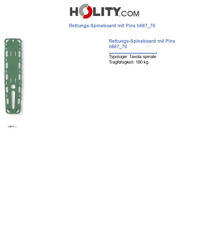 Rettungs-Spineboard mit Pins h687_70