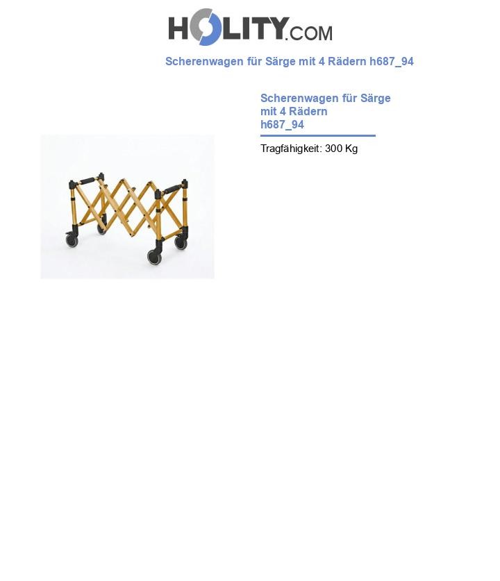 Scherenwagen für Särge mit 4 Rädern h687_94