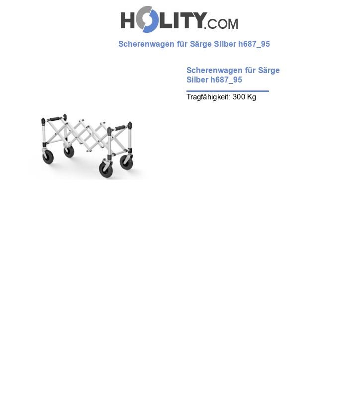 Scherenwagen für Särge Silber h687_95