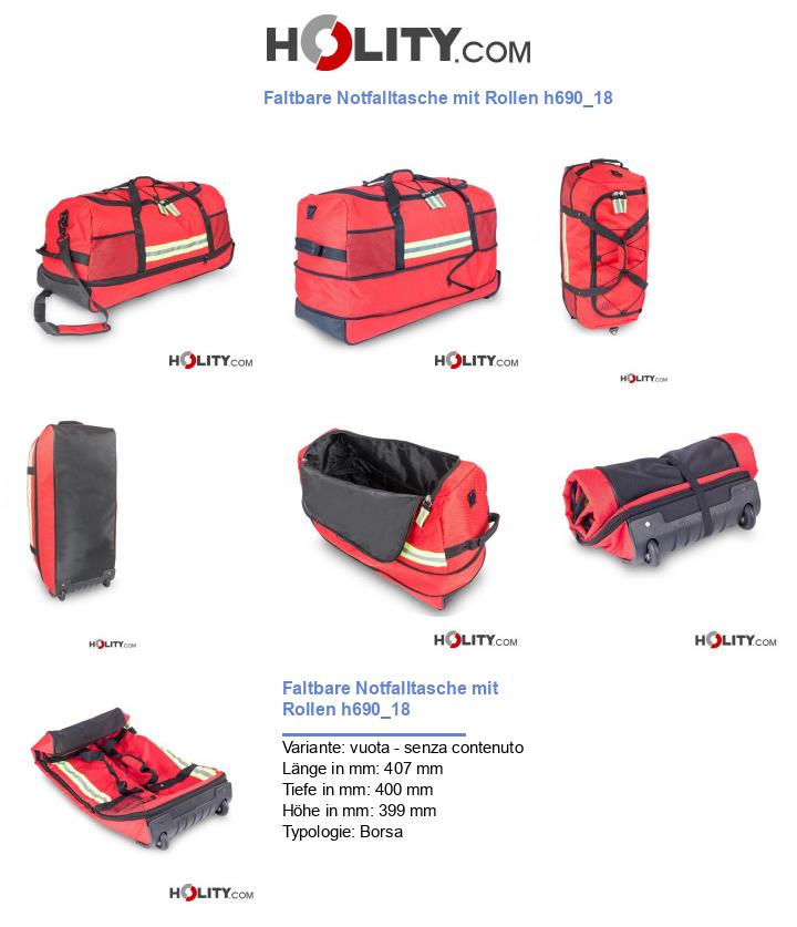 Faltbare Notfalltasche mit Rollen h690_18