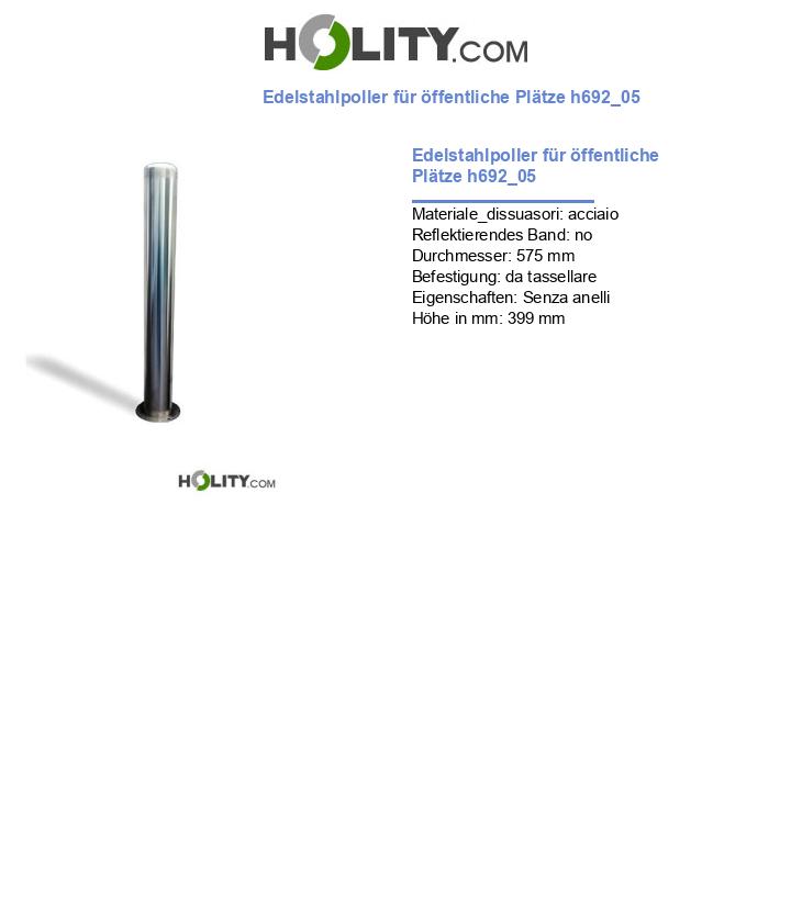 Edelstahlpoller für öffentliche Plätze h692_05