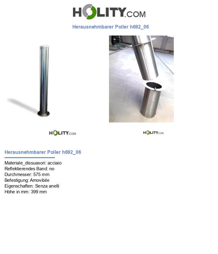Herausnehmbarer Poller h692_06