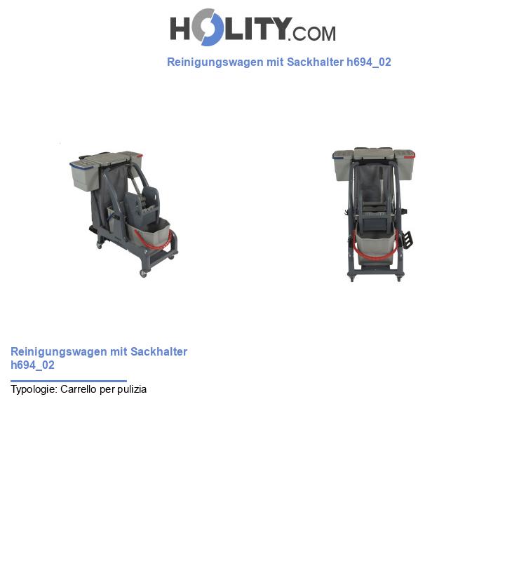 Reinigungswagen mit Sackhalter h694_02
