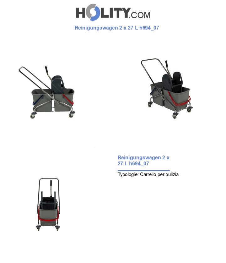 Reinigungswagen 2 x 27 L h694_07