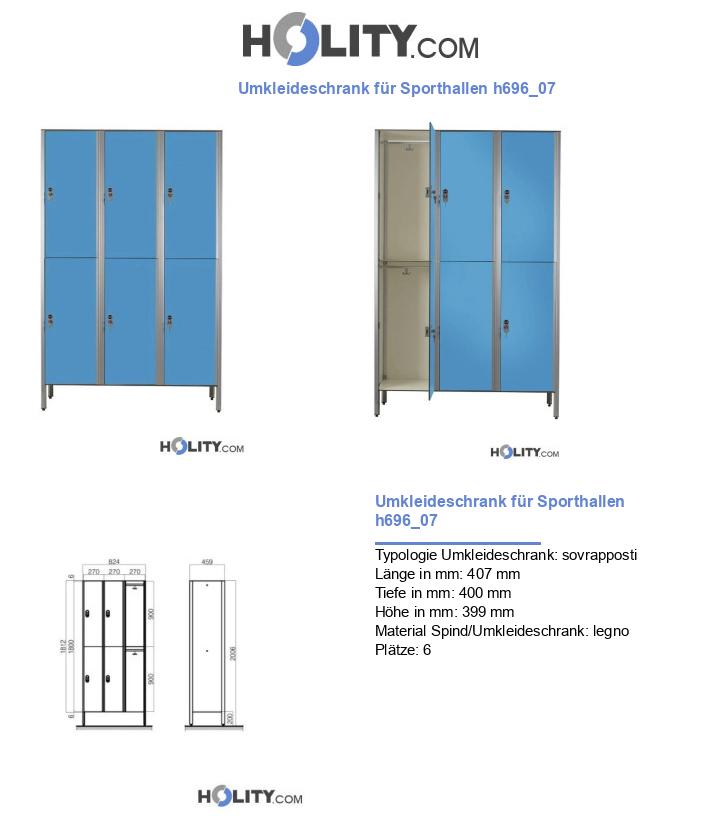 Umkleideschrank für Sporthallen h696_07