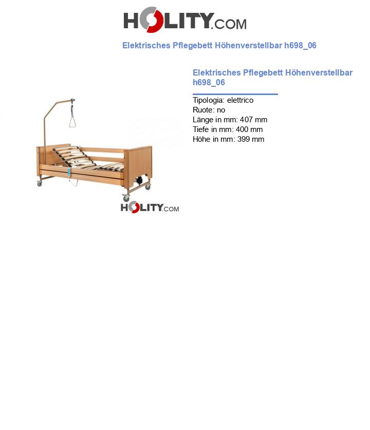 Elektrisches Pflegebett Höhenverstellbar h698_06