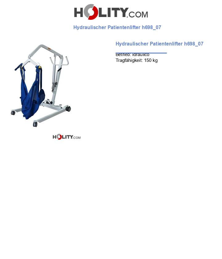 Hydraulischer Patientenlifter h698_07