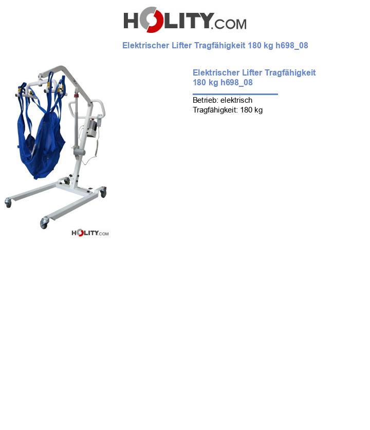 Elektrischer Lifter Tragfähigkeit 180 kg h698_08