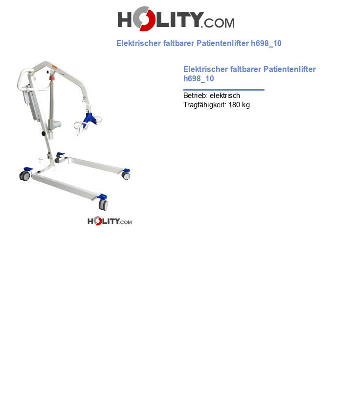 Elektrischer faltbarer Patientenlifter h698_10