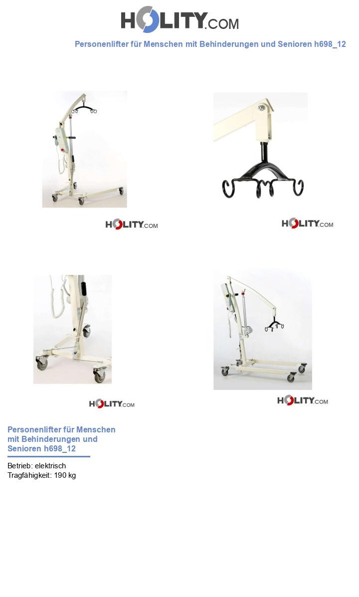 Personenlifter für Menschen mit Behinderungen und Senioren h698_12