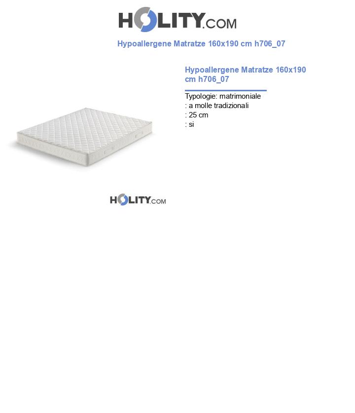 Hypoallergene Matratze 160x190 cm h706_07