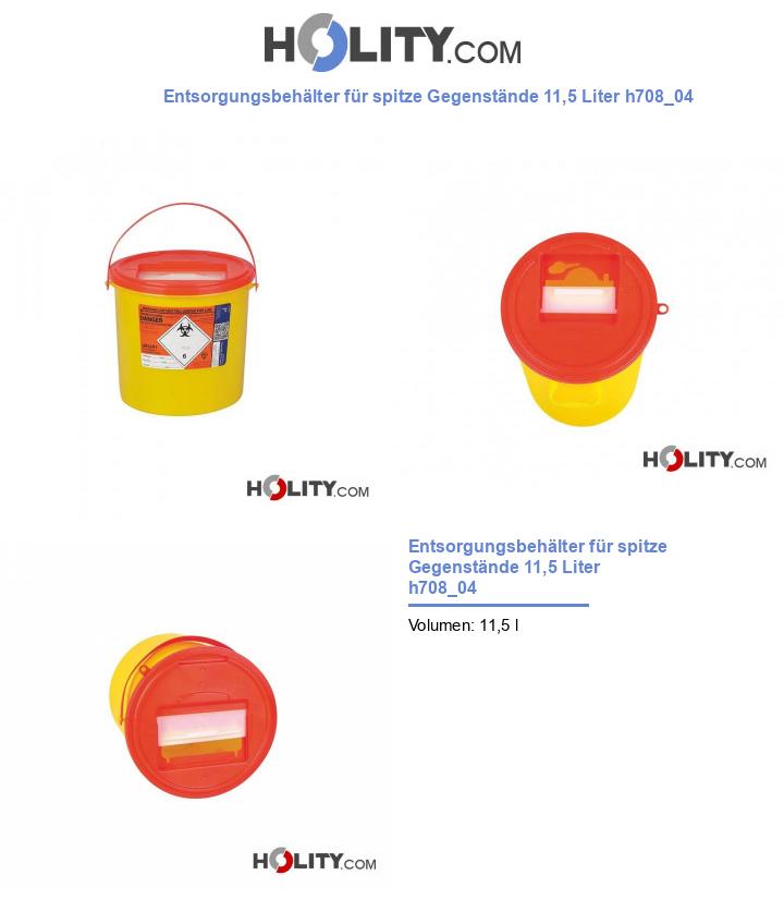 Entsorgungsbehälter für spitze Gegenstände 11,5 Liter h708_04