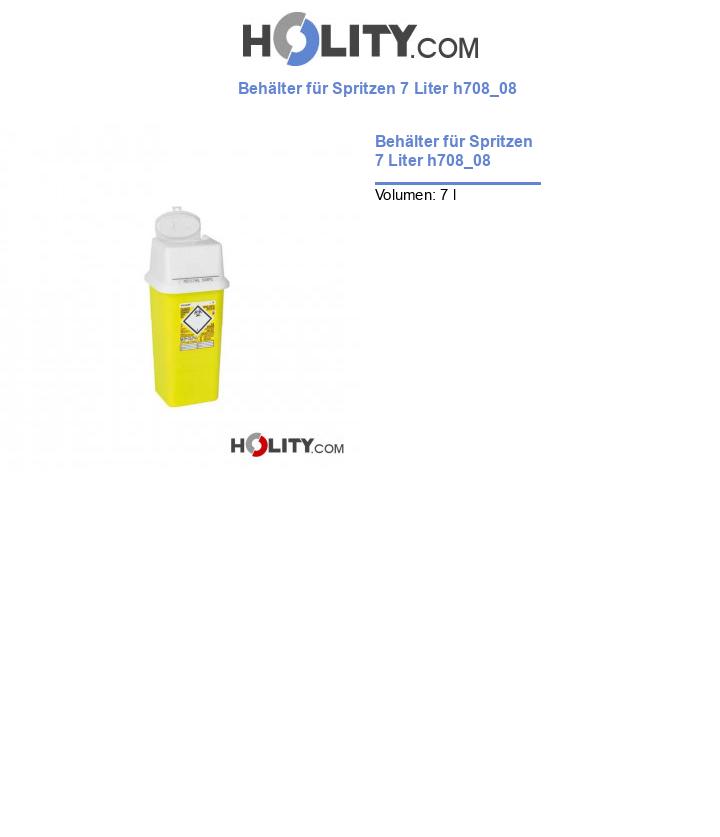 Behälter für Spritzen 7 Liter h708_08