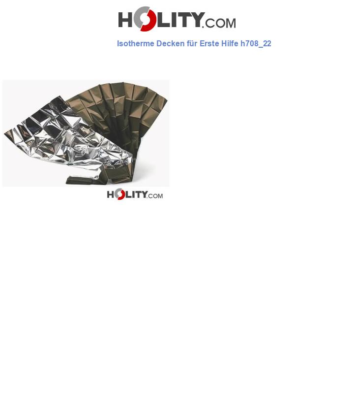 Isotherme Decken für Erste Hilfe h708_22