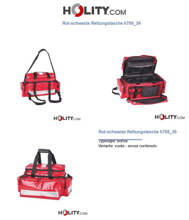 Rot-schwarze Rettungstasche h708_39