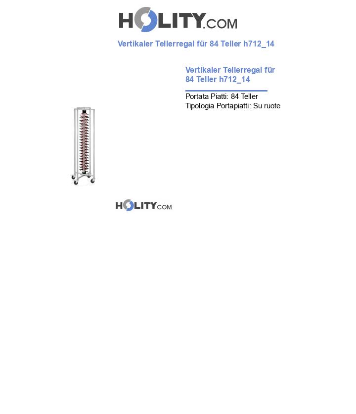 Vertikaler Tellerregal für 84 Teller h712_14