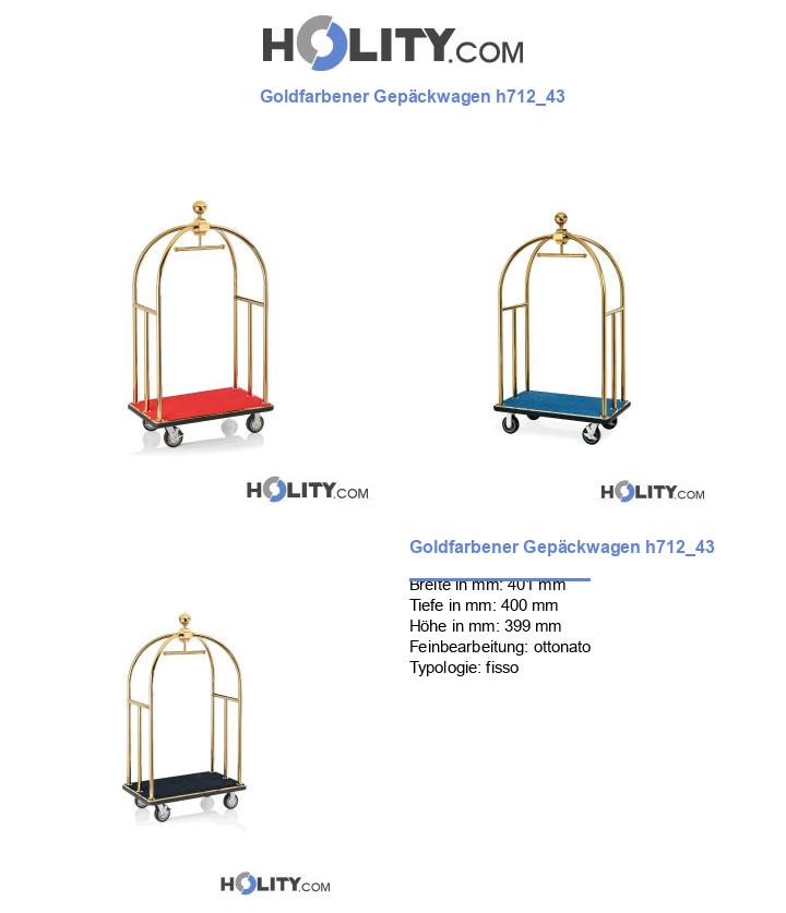 Goldfarbener Gepäckwagen h712_43