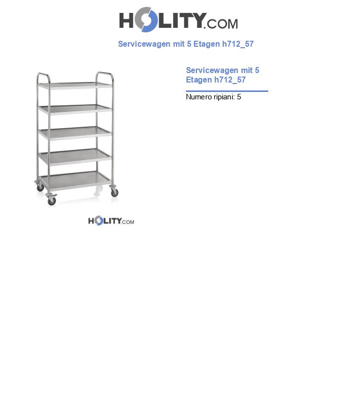 Servicewagen mit 5 Etagen h712_57