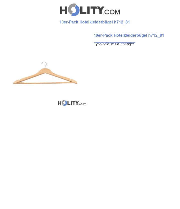 10er-Pack Hotelkleiderbügel h712_81