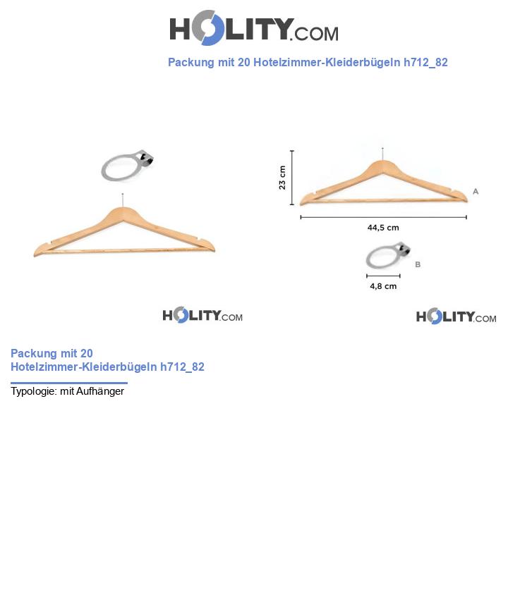 Packung mit 20 Hotelzimmer-Kleiderbügeln h712_82