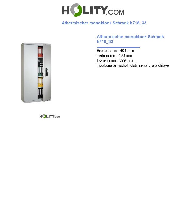 Athermischer monoblock Schrank h718_33