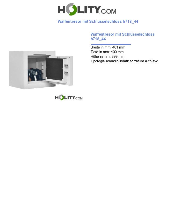 Waffentresor mit Schlüsselschloss h718_44
