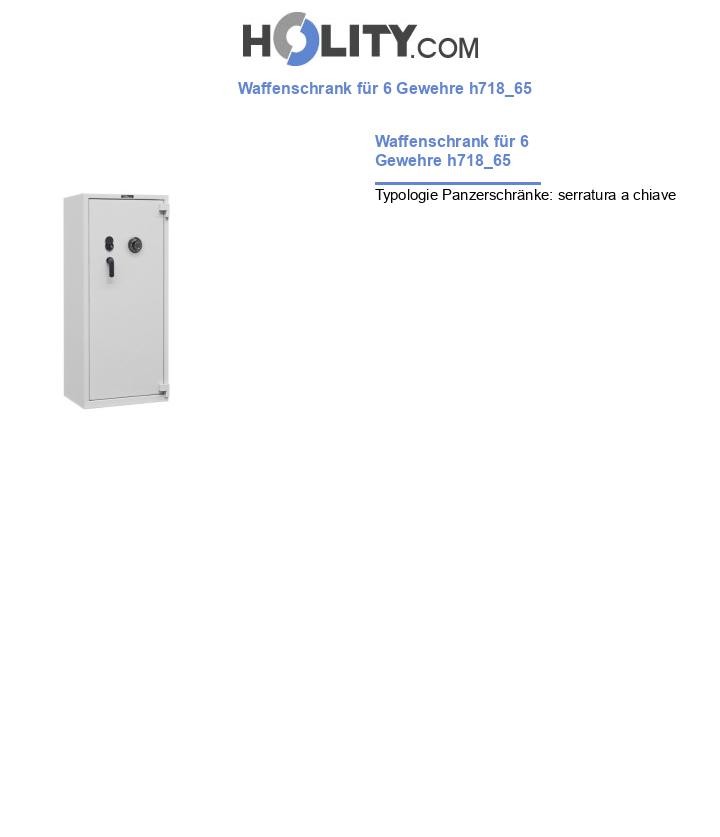Waffenschrank für 6 Gewehre h718_65