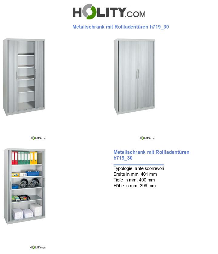 Metallschrank mit Rollladentüren h719_30