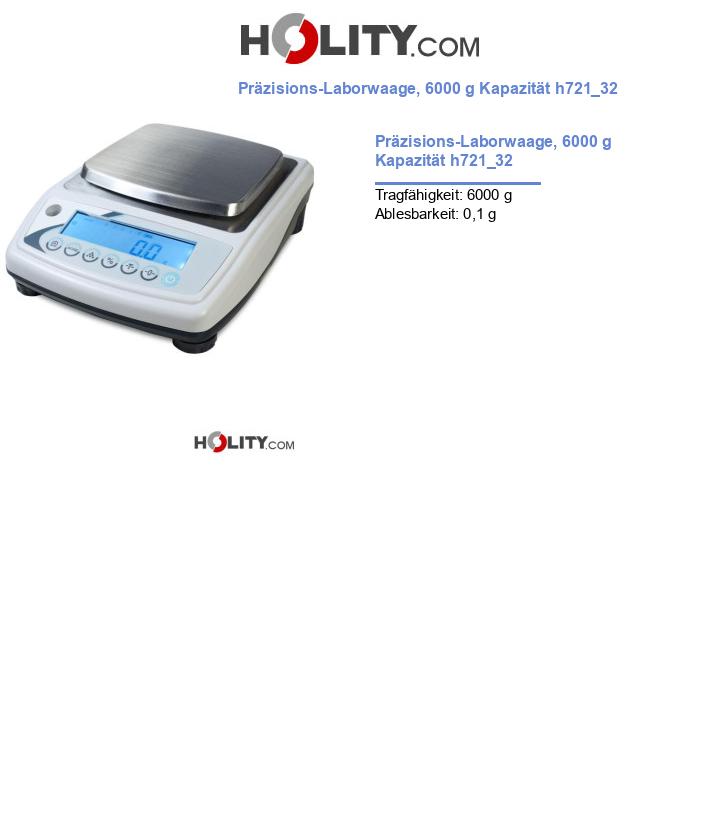 Präzisions-Laborwaage, 6000 g Kapazität h721_32