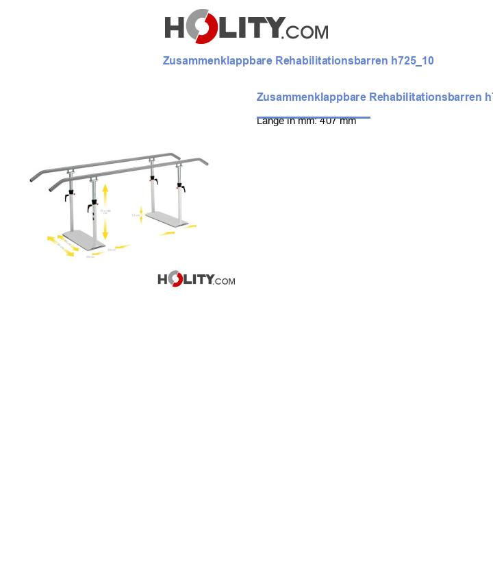 Zusammenklappbare Rehabilitationsbarren h725_10