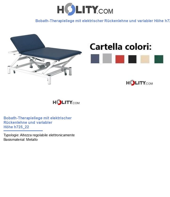 Bobath-Therapieliege mit elektrischer Rückenlehne und variabler Höhe h725_22